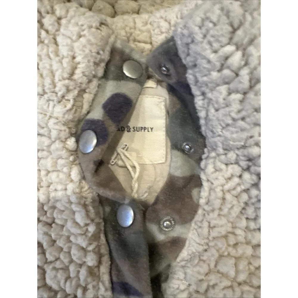 Thread‎ And Supply Quarter Snap Pullover Fleece Camouflage Jacket Women's Small